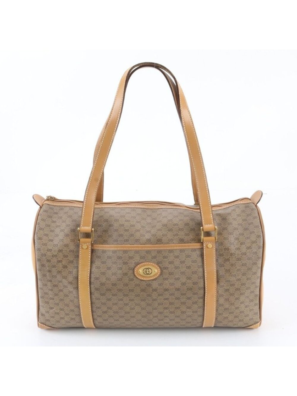 Gucci Micro GG Leather Boston Bag Tote Carry